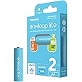 Panasonic Eneloop Lite AA 950mAh Eneloop NiMH Ready to Use Rechargeable Battery BK 3LCCE/2BE (2 Eneloop Lite Batteries)