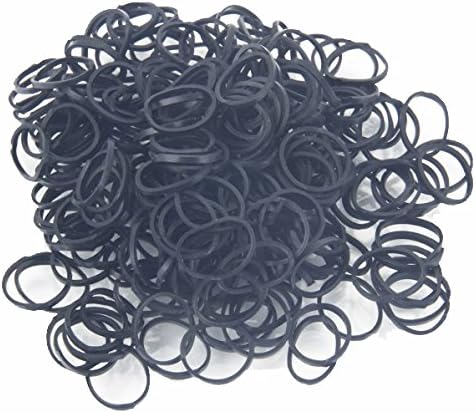 300 Black Bracelet Loom Bands + Hook Tool (NG1)