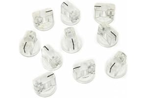 kaish 10 Stück Klar, Guitar Amp Effektpedal Regler Zeiger Knopf mit Set Schraube Transparent