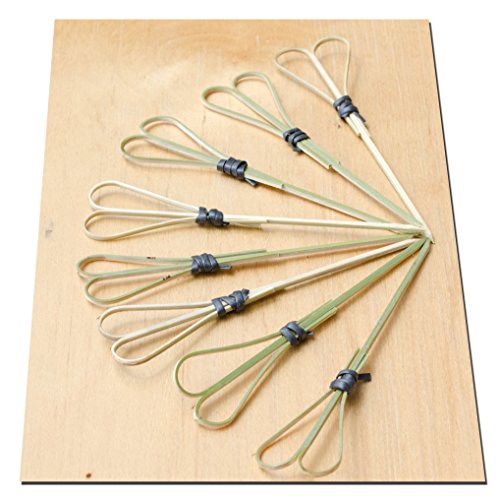 100 Cocktailspieße in Herzform aus Bambus, 12 cm