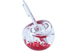 Pfronten Schmuck Traumkugel Briefbeschwerer aus Glas groß mit Stifthalterung - rot mit großen Blase - Handarbeit