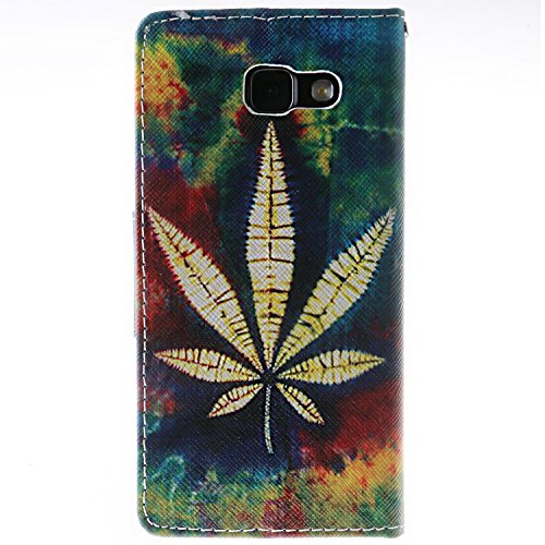 Samsung A3 (2016) Hülle,Cozy Hut Samsung A3 (2016) Hülle Case,Handy Case Cover Tasche for Samsung A3 (2016),Bunte Painted Muster Druck Grass aescinate Buch-Stil Bookstyle Flip Magnetverschluss Brieftasche Geldbörse Wallet Kreditkarte ID Card Slots PU Leder Beschützer Haut Schutzfolie Schutzhüllen Case Tasche Hülle Etui Schale Ständer Hülle Case mit Weich TPU Innere Hülle Case für Samsung Galaxy A3 (2016) A310 – Grass aescinate - 2