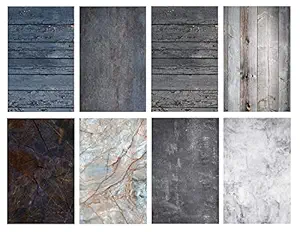 Store2508 Flat Lay Flatlay Tabletop Photography Backdrop Background for Food Jewelry Cosmetics Small Product Photo Pros and More 60x90 cm Multicolour Pack of 4 (MEGA03)