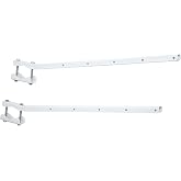 Sauvic 89410 &ndash; Adaptable Rail Clothesline, White, Galvanised Iron with White Ceramic Paint, White, 63 x 4 x 7 cm