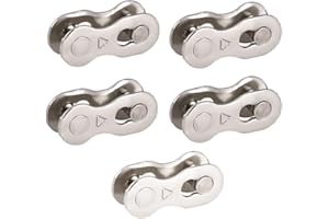 Fongmore 5 paia di 10 pezzi catena a maglie mancanti per bicicletta, riutilizzabili, a sgancio rapido, connettori in acciaio per 6-7-8-9-10 velocità