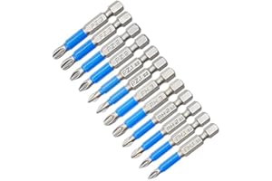 OKBYY 12 pezzi set di punte per cacciavite a percussione magnetico, set di punte per cacciavite antiscivolo 50 mm codolo esagonale per avvitatore a percussione avvitatori elettrici e trapano (PH1 PH2 PH3 PZ