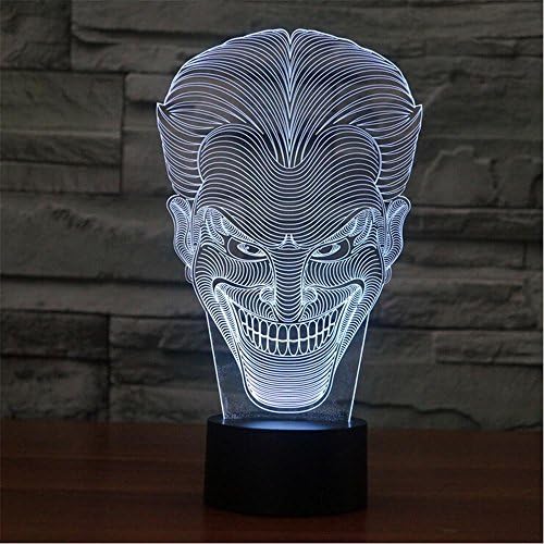 Smile Jack Lamp Illusion 3D Colorful LED Lamp Acrylic Touch Light Switch Lamp Table Lamp Visual Perspective