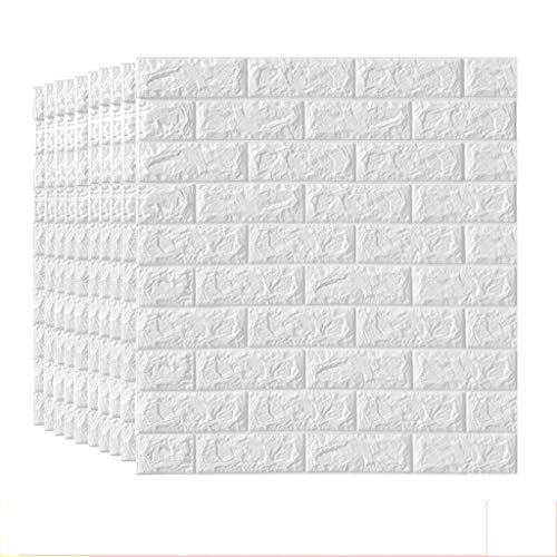GLL-qianzhi Papel Tapiz De Ladrillo 3D, Etiqueta Autoadhesiva De Pared, Panel De Pared con Patrón 3D, Papel Tapiz De Pelar Y Pegar La Sala De Estar, Dormitorio, Fondo, Decoración De Pared 70 X 77 Cm