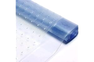IMPERIAL STUDIOS Vinyl Carpet Protector – Clear Plastic Floor Protector Mat – Waterproof Transparent Roll with Non-Slip Grippers Plastic Runners for Hallways Home Kitchen (9 Feet X 27")