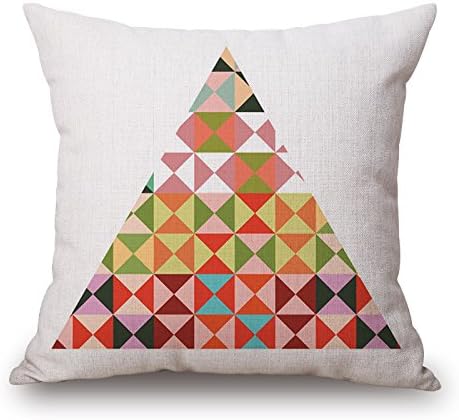 JinRou Casual fashion Cotton colored triangular design modern minimalist style decorative throw pillow Cushion cover 18 " , w-45 80088 , 45*45cm