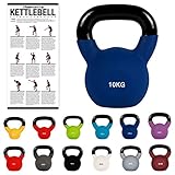 Kettlebell Neopren 2 – 30 kg inkl. Übungsposter...