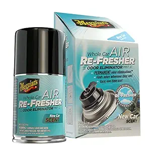 Meguiar's G16402 Whole Car Air Re-Fresher Odor Eliminator Mist, New Car Scent, 1 Pack