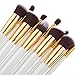Tonsee 8 Pcs Black Synthetic Kabuki Flat Foundation Brush Single Makeup Cosmetic Brush