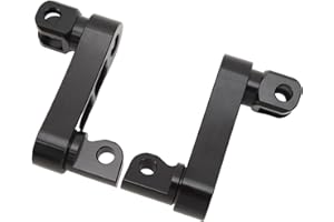 Fockety Adjustable Height Motorcycle Foot Pegs, Black, Hardened Steel, Driver/Passenger Side, Touring Motorcycle Compatible