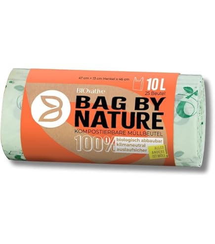 Sacchetti Compostabili Per Rifiuti Organici: 10 Litri, 5 Rotoli Da 125 Pezzi, In Bio-plastica - 3