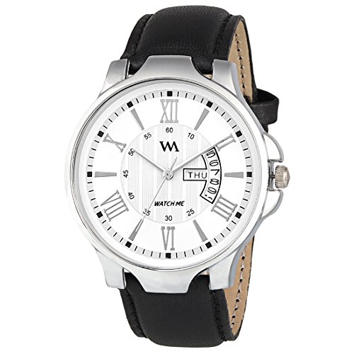 Watch Me White Leather Analog Men