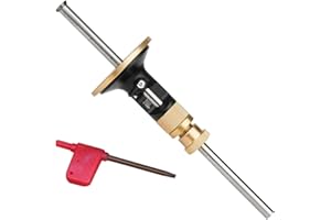 DASNTERED Calibro per marcatura ruote con chiave T15, 0,2 mm, leggero, kit di micro regolatori per lavorazione del legno (nero + oro, dimensioni: 21,6 x 5,8 cm)