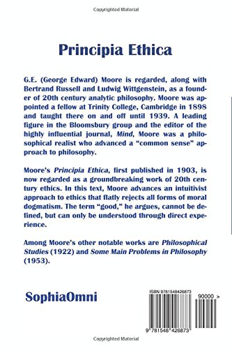 Couverture du livre de Principia Ethica