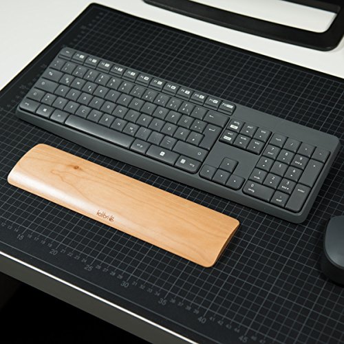 kalibri Premium Handgelenkauflage in Ahornholz für ergonomisches Arbeiten an der Tastatur – Handballenauflage für PC und Notebook - 4