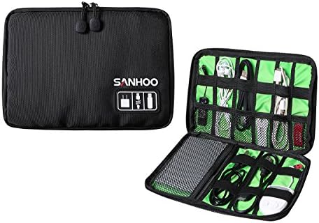 SanHoo Universal Cable Organizer / Electronics Accessories Case USB Drive Shuttle-an All in One Travel Organizer - (Black)