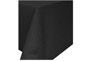 SCHWAR TEXTILIEN Gartentischdecke Tischdecke Weichschaummaterial rutschfest wetterfest 6 Farben Farbe Schwarz Größe 130x160cm eckig