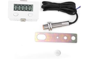 JECTSE 0-99999 Magnetinduktionszähler mit magnetischem Metallinduktionsschalter, 5-stelliger LCD-Digitalanzeige, BEM-5C + 12φ Metallsensor, kein mechanischer Verschleiß, zuverlässiger Betrieb