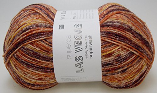 100 g Sockenwolle Superba Las Vegas mit Glitzerfaden, Fb. 002 * für Tücher und Socken