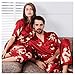Produktbild AXIANQIPJS Sommer Animal Print Pyjama Set Paar Pyjamas Mit V-Ausschnitt Kurzarm-Pyjama Rot M-3XL (Color : Red, Size : Ms. XL)