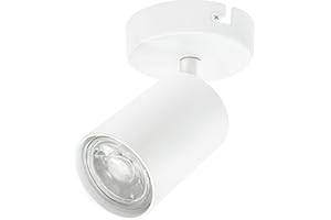 KYOTECH 1 Way LED Ceiling Light Rotatable GU10 Ceiling Spotlights Fitting GU10 Sockets White Angle Adjustable Lighting for Kitchen Living Room and Bedroom, Bulb not Included