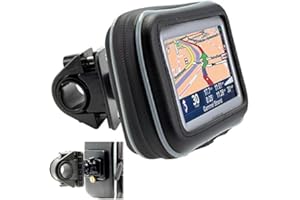 ChargerCity 5" Screen Water Resistant GPS Case w/Security Screw Heavy Duty Bike Motorcycle Handle Bar Mount for Garmin Drive Smart Assist Nuvi 58 57 56 55 52 51 50 2589 2597 LM LMT Tomtom GO Via GPS