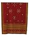 Produktbild Handgemachte Tribal Schal für Frauen - Designer reiner Wolle wickeln für Damen Rot 213x91 cm Maroon