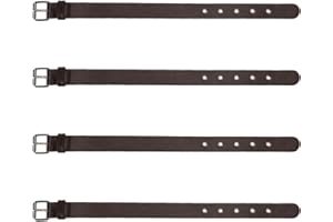 FINGERINSPIRE 4pcs Sangles D'Extension de Kilt Traditionnelles Boucle de Ceinture de Manchette en Simili Cuir 42x2.5cm Ceinture Réglable en Cuir Café Foncé avec Boucle en Métal Ceinture pour Femme DIY