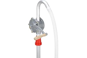 Zerone Pompe à Manivelle, Oil Drum Pump Bomba Manual de Gasoil Pompe a Essence Manuelle Pompe à Huile en Alliage d'Aluminium Pompe de Carburant d'Essence de Diesel d'Huile