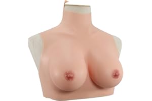 Tauzveok 7. Generation Silikonbrüste Transgender Männer, Prothesen Unterwäsche Brüste Brust BH Crossdresser Cosplay Plump Lifelike False Boobs,Gel d2