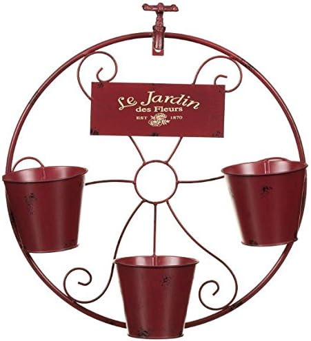 Tap Design Red Colour Le Jardin Wagon Wheel Planter