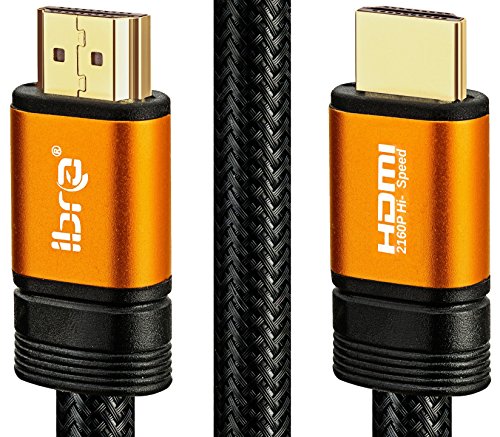 IBRA® Orange - 3m- Cable HDMI de Alta Velocidad Modelo 2.0 | 4K Ultra HD 2160p | 3D Full HD 1080p | Ethernet y ARC