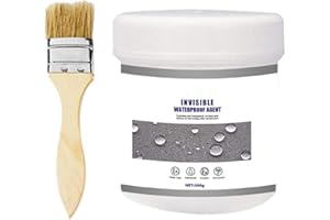 GOKAME 300g Waterproof Insulating Sealant with Brush, Super Strong Bonding Sealant, Waterproofing Sealant Clear, Liquid Rubber, Multi-Surface Water Leak Sealant, for Wood Metal Tiles Concrete