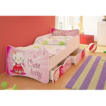 PRINZESSINNENBETT PRINZESSIN KINDERBETT ROSA KINDER BETT MIT LATTENROST