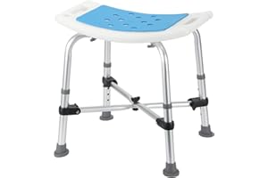 Ansobea Taburete de Ducha,Antideslizante stable Taburete de baño,Altura Ajustable Silla de Ducha Personas Mayores, para Embarazadas, Discapacitados,Silla bañera personas mayores