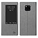 Produktbild Simicoo Mate 20 pro Flip Leder Tasche Handyhülle Standfunktion Kartenfach Magnetverschluß Card Holder TPU View Sichtfenster Sleep Wake up Wallet Schutzhülle für Mate 20 Pro (Gray)