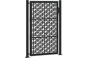 vidaXL Trädgårdsgrind svart 100x150 cm stålkorsdesign