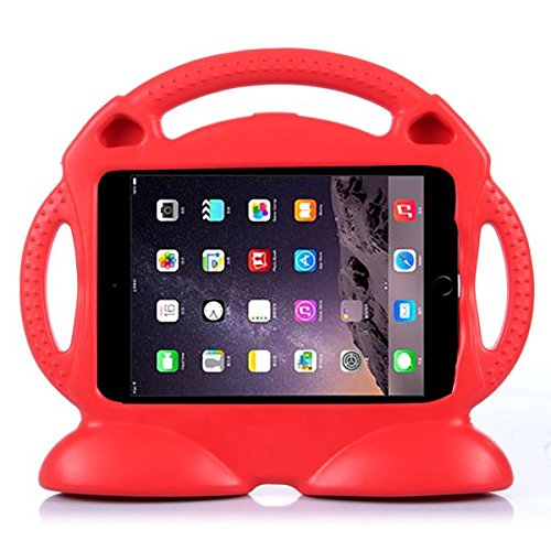 Smile Face Red Case for Apple iPad Mini 1 2 3 Back Cover for iPad Mini. Light Weight Case for iPad Mini. Kids Case. Childrens Durable Strong Cute Fun Holder (Smiley Face Red)