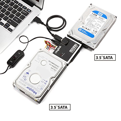 [GS/CE Certified Power Supplier] Cinolink® USB 2.0 to Sata and IDE Hard Drive Adapter Universal 2.5/3.5/5.25 Drives; with 3 Feet (0.9 Meters)USB 2.0 Cable … - 6
