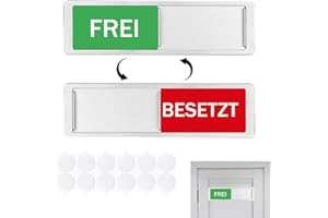 WUSJCOF 1PCS Frei - Besetzt Schilder Klebeschild Mit Schieber Festhaltemagneten für Toilette, Wartezimmer, Besprechungsräume, Raumstatus (Raumschild) (Festhaltemagneten,Und Klebefläche)