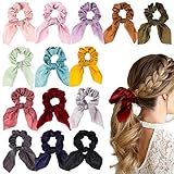 【2 in 1-Design】 Diese Haargummis können separat verwendet werden. Jeder Teil des Haargummis kann Ihren unterschiedlichen Bedürfnissen entsprechen. Das lange Haarband kann für Handdekoration oder Handtaschendekoration usw. verwendet werden.