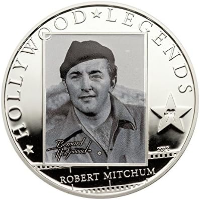 Hollywood Legends - Robert Mitchum $5 Silver Coin - Cook Islands 2012