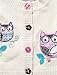 M&Co Baby Girl Long Sleeve Cosy Knit Sweet Owl Character Applique Flower Shaped Button Cardigan Oatmeal 18/24 Mnth