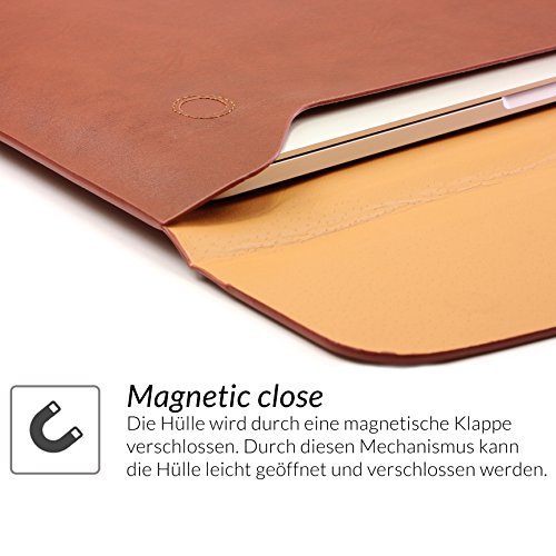 Urcover® ULTRA SLIM 13,3 Zoll Mac-Book Pro Retina Hülle Sleeve Premium Tasche für 13,3 Zoll / 33,8 cm Laptop Notebook Macbook, iPad Air, Galaxy Tab | Braun - 7