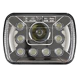 Instalación Plug and Play. Cuadrado 45 W alta luz de cruce 5 x 7 pulgadas LED faro con ojos de ángel para camión (2 piezas) _