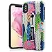 Produktbild Sinjoro iPhone XS Max (6,5") Hülle, Dual Layer stoßfest Schutzhülle mit PC Schale Silikon Blossom Blumen Cover Handyhülle für Apple iPhone XS Max (Blume#6)